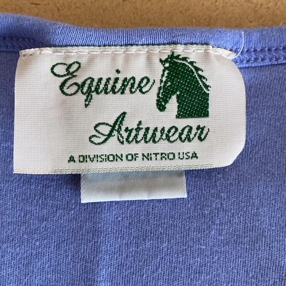 Equine Artwear Design Racehorse with Jockey Tee Shirt. Medium - Picture 5 of 7
